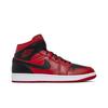 Air Jordan 1 Mid Reverse Bred Men's Retro Sneakers 554724-660