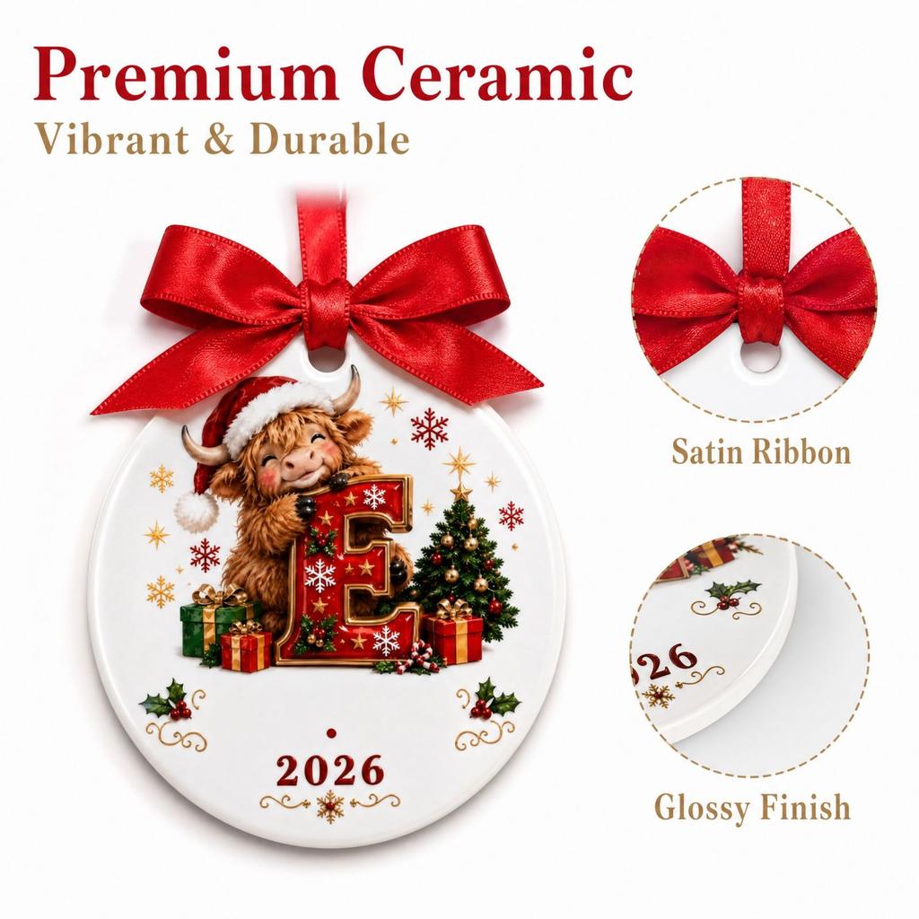 Christmas Animal 26 Letters Hanging Ornaments, Christmas Holiday Decorations