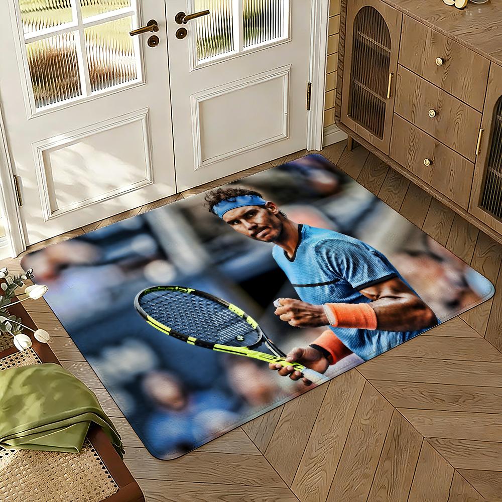 Athlete R-Rafael N-Nadal Floor Mat Soft Thickened Absorbent Non-Slip Bedroom Living Room Door Mat Home Decor Flannel Rugs