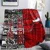 1Pc Chicago Bulls Print Flannel Blanket High Quality Warm Comfortable Cover for All Seasons Perfect for Gifts Home Decor