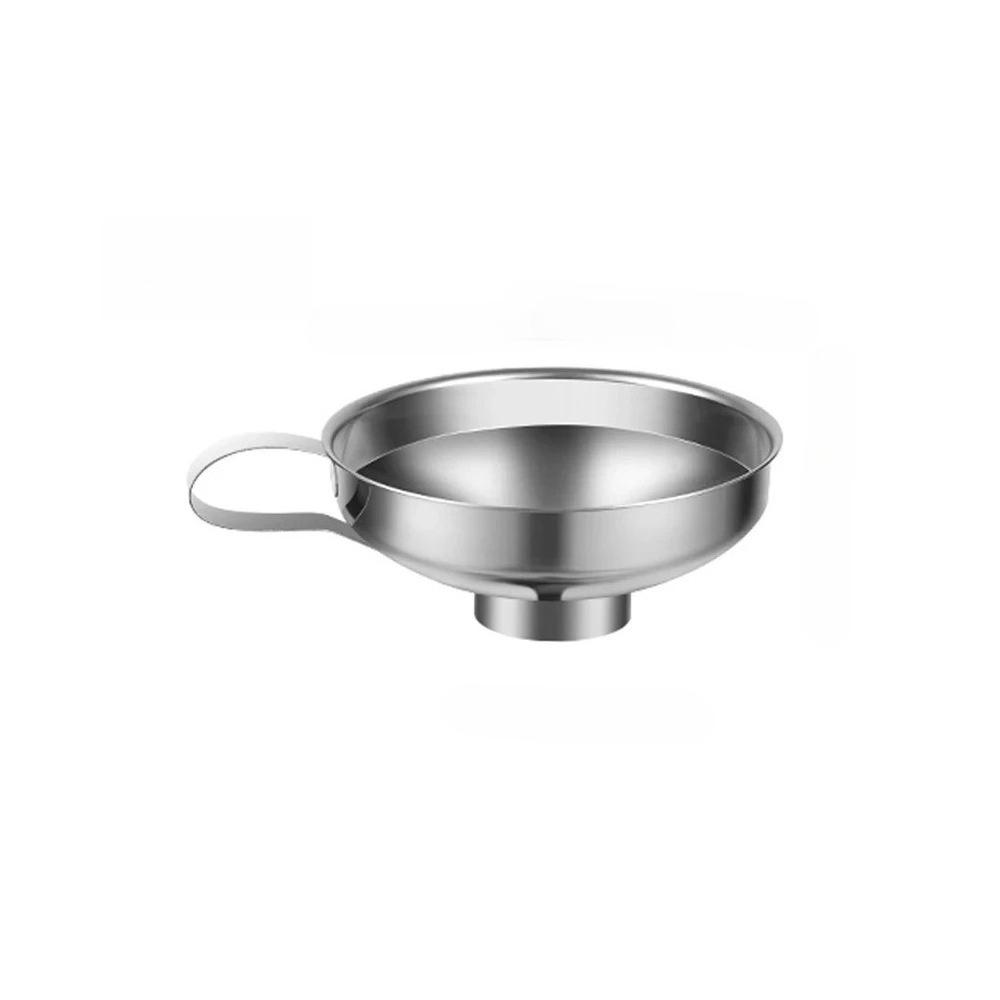 Stainless Steel Canning Funnel Multifunctional Large Mouth Jam Can Wide Mouth Funnel Large Diameter with Handle Kitchen Gadgets