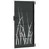 Garden Gate Black 85 X 200 Cm Powder Coated Steel
