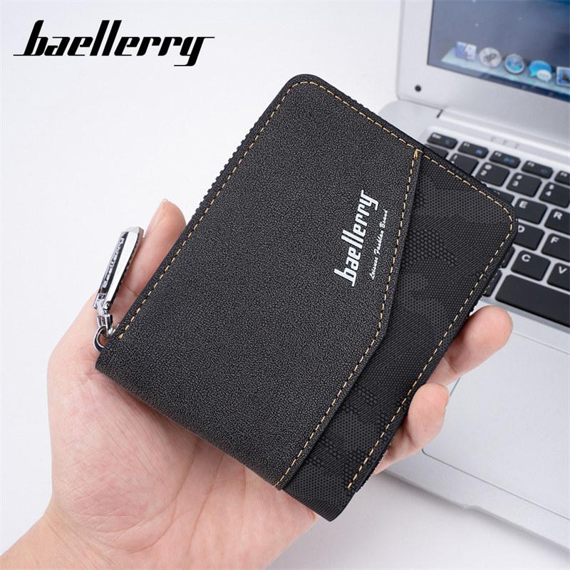 Baellerry Buste Portafoglio con Protezione RFID Design Vintage Portafogli da Uomo Portamonete Corto alla Moda