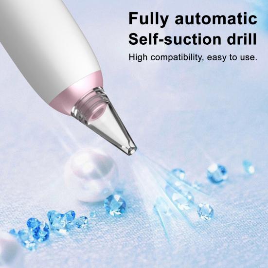 Electric Rhinestone Painting Pen Cordless Vacuum Rhinestone Art Pen Low-Noise Rechargeable Diamond Art Accessories with 3 Speed for Crafts Lovers