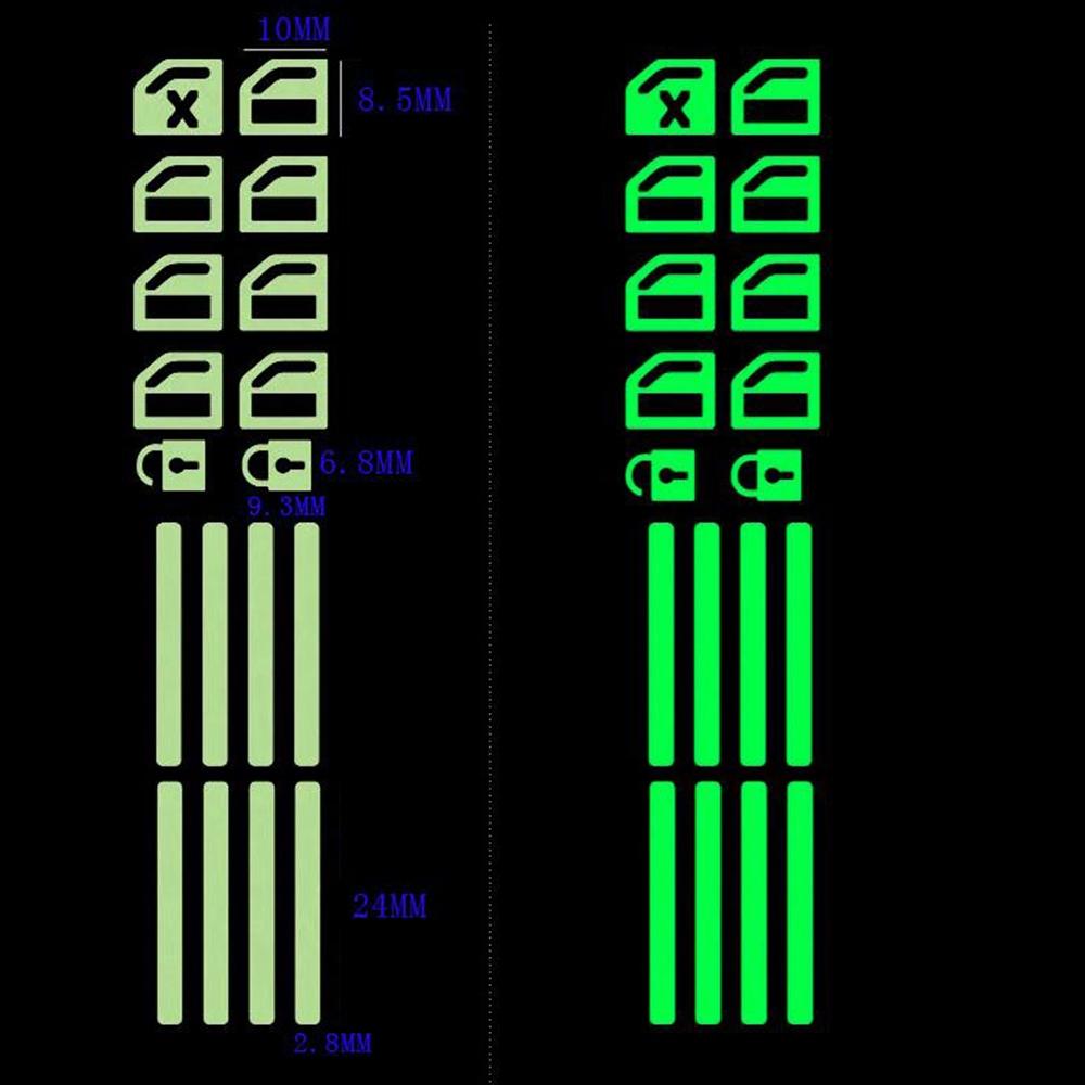 Window Button Sticker Luminous Car Console Waterproof Adhesive Replacement