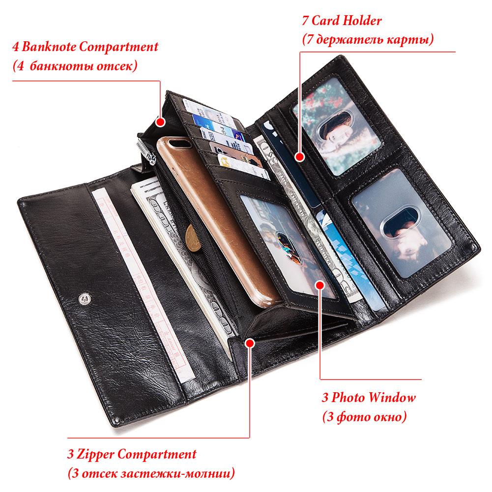 Humerpaul Portefeuille pour femmes, nouveau Style, sacs d'argent à la mode, porte-cartes en cuir de vache, pochettes à trois volets, porte-monnaie pratique de grande capacité