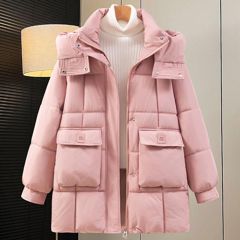 

Fashion Female Coat Winter Long Parkas Hooded Loose Thick Warm Women Jackets 3XL