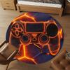 1PC Glowing Controller Round Chair Mat Area Rug - Non-Slip, Floor Mat for Office, Bedroom, and Indoor Decor -Gift D1127174