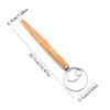 Danish Dough Whisk Stainless Steel Dutch Style Bread Dough Hand Mixer Wooden Handle Kitchen Baking Tools Pastry Dough Blender