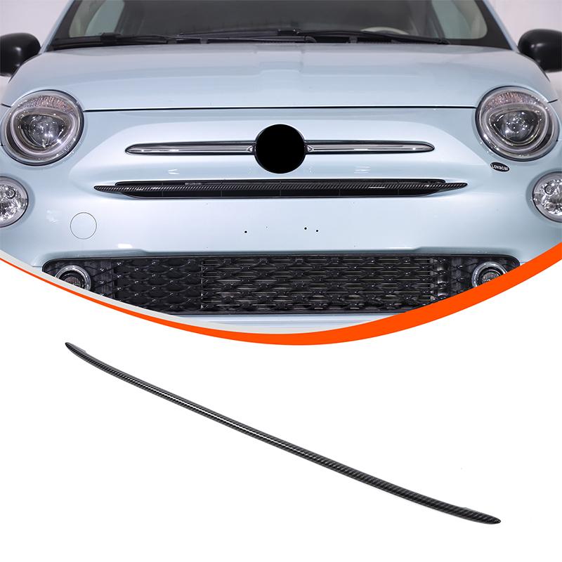 For Fiat 500 2010-2026 ABS Carbon Fiber Car Center Console Gear Shift Panel Steering Wheel Decorative Frame Sticker Accessories