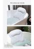 In Stock 4D Machine Washable Bath Pillow with 6 Suction Cups for Back Support