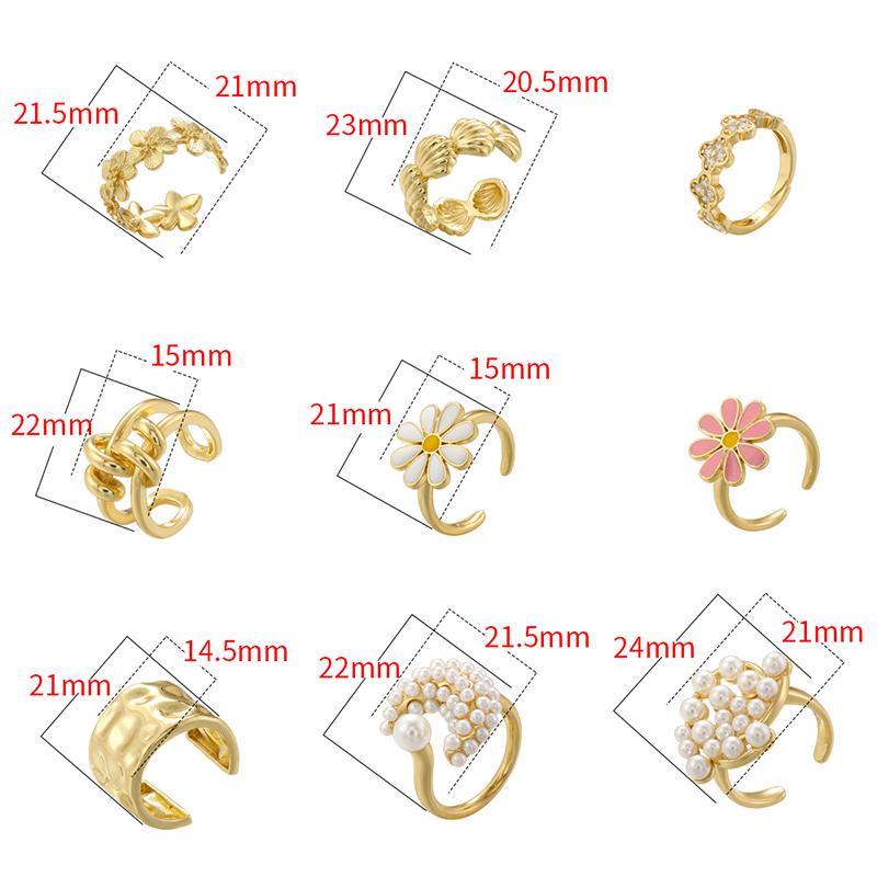 ZHUKOU Golden Plated Spring And Autumn Ring Collection Exquisite Simple Ladies Jewellery:VJ746-VJ752