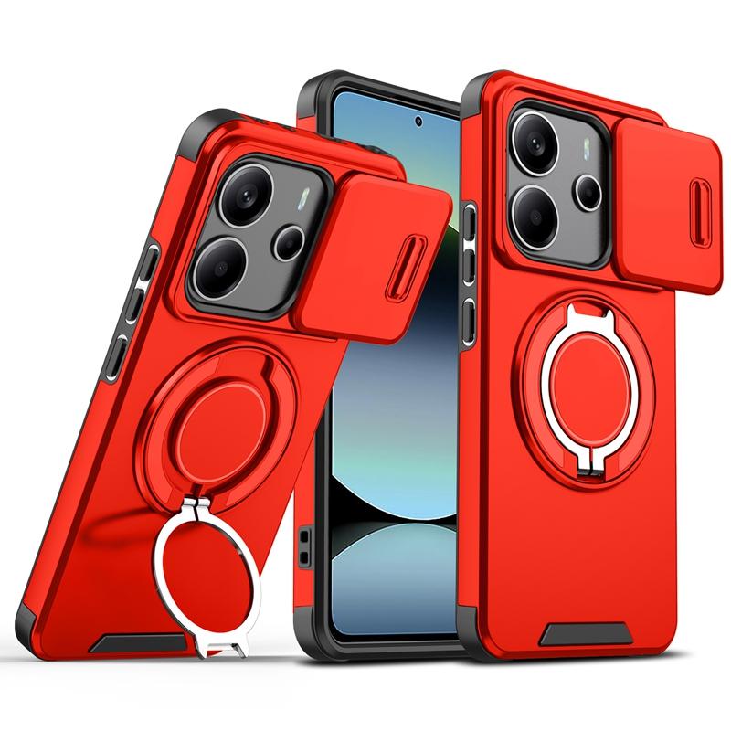 For Xiaomi Redmi Note 14 4G Case Shockproof Armor Camera Protect Fundas For Redmy Note14 4G Car Holder Magnetic Ring Phone Cover