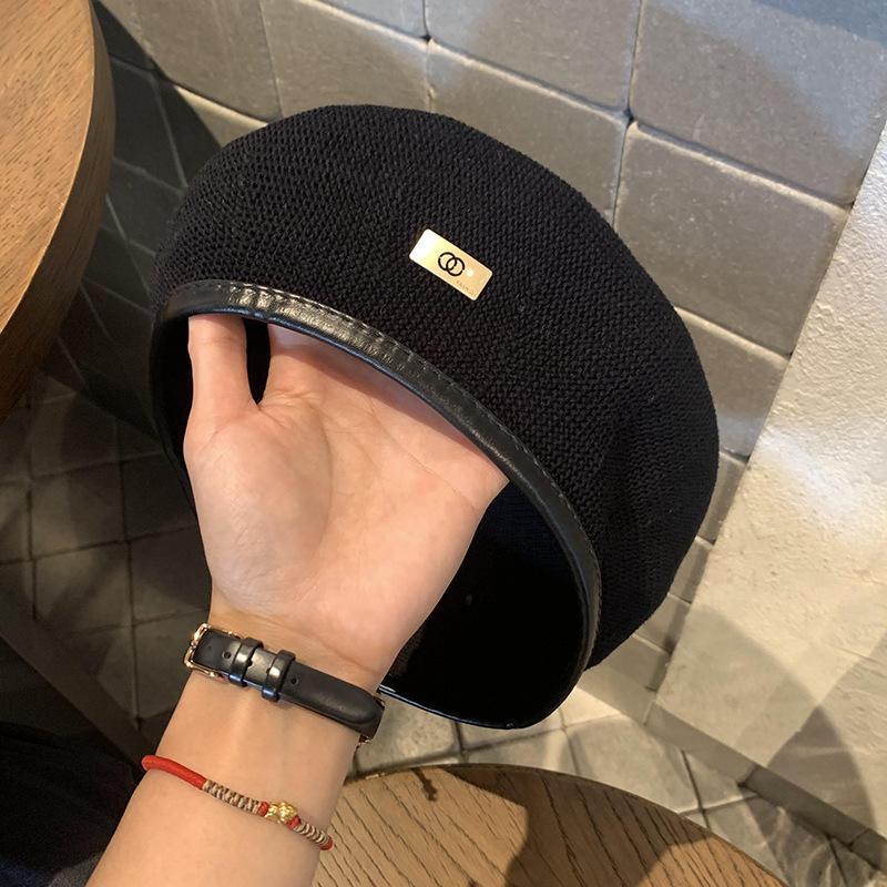 

Берет женский Майяр носит маленькую шляпу художника, чтобы показать лицо, универсальная шляпа для большого обхвата головы, модный весенне-осенний высококлассный вид M（56-58cm）