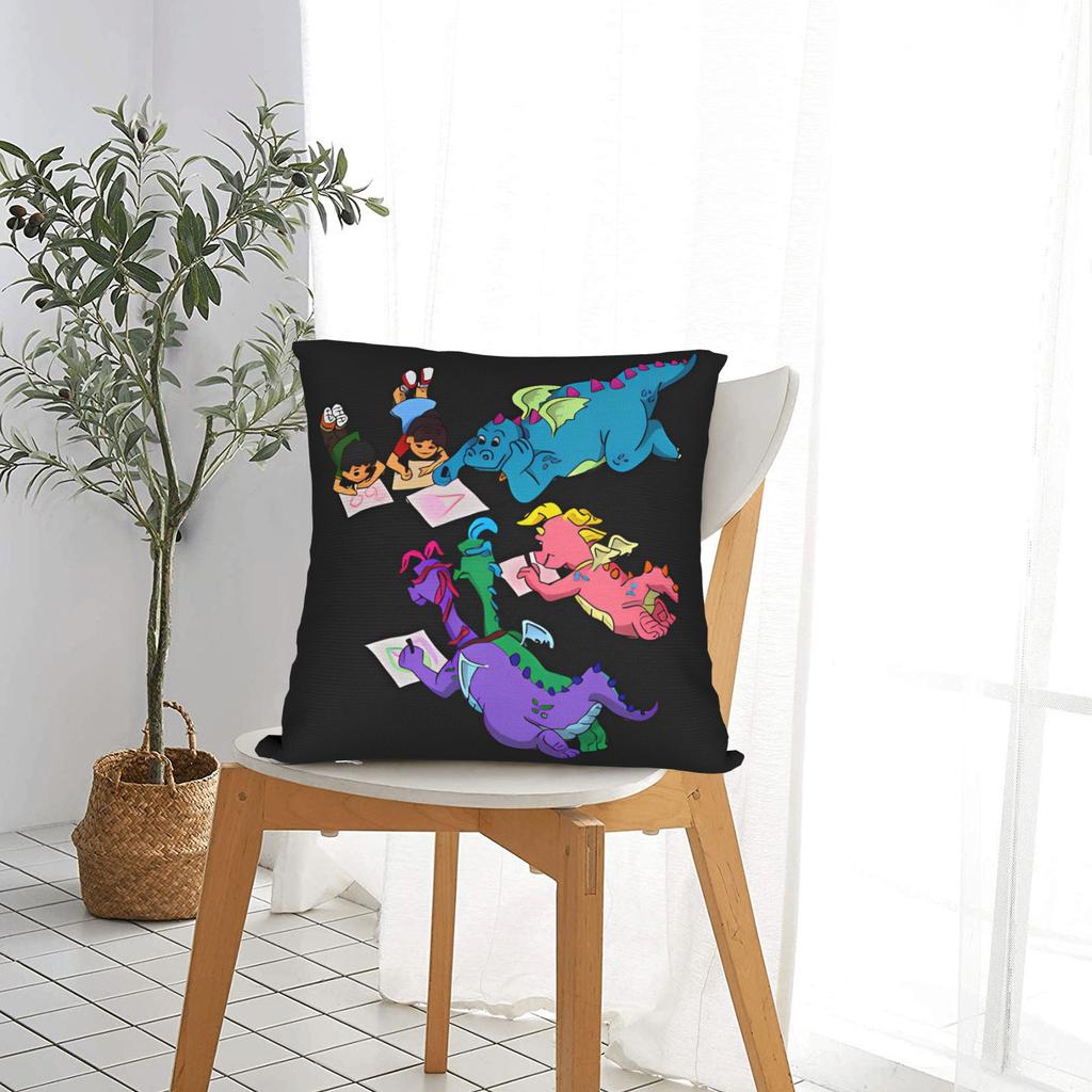 Dragon Tales Pillow Case Soft Pillow Cover Novelty Pillowcases For Sofa Couch Bed Living Room