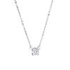 Single Diamond Necklace Women's Simple Fashion Temperament Versatile Small Exquisite Ins Style Pendant Necklace