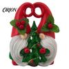 Indoor Christmas Party Supplies Gnome Figurine, Resin Swedish Tomte Statue with Xmas Tree/Gift Bag, Gnomes for Home Decor Collectible Holiday