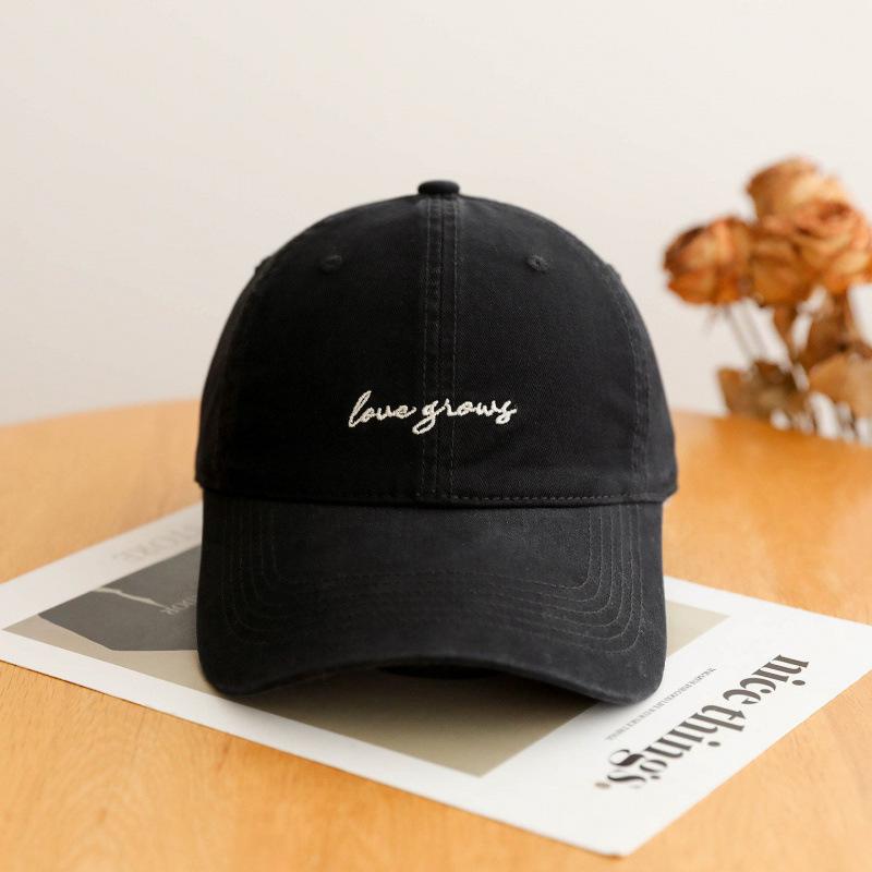 Letter Embroidery Baseball Cap Unisex Wide Brim Cap Spring Visor Fashionable Versatile Adjustable