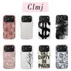 Luxury Clmj Polka Dot Flowers Phone Case for iPhone 17 17e 16e 16 15 14 13 12 11 X XS XR XSMAX 7 8 Air Pro Max Plus Double-layer