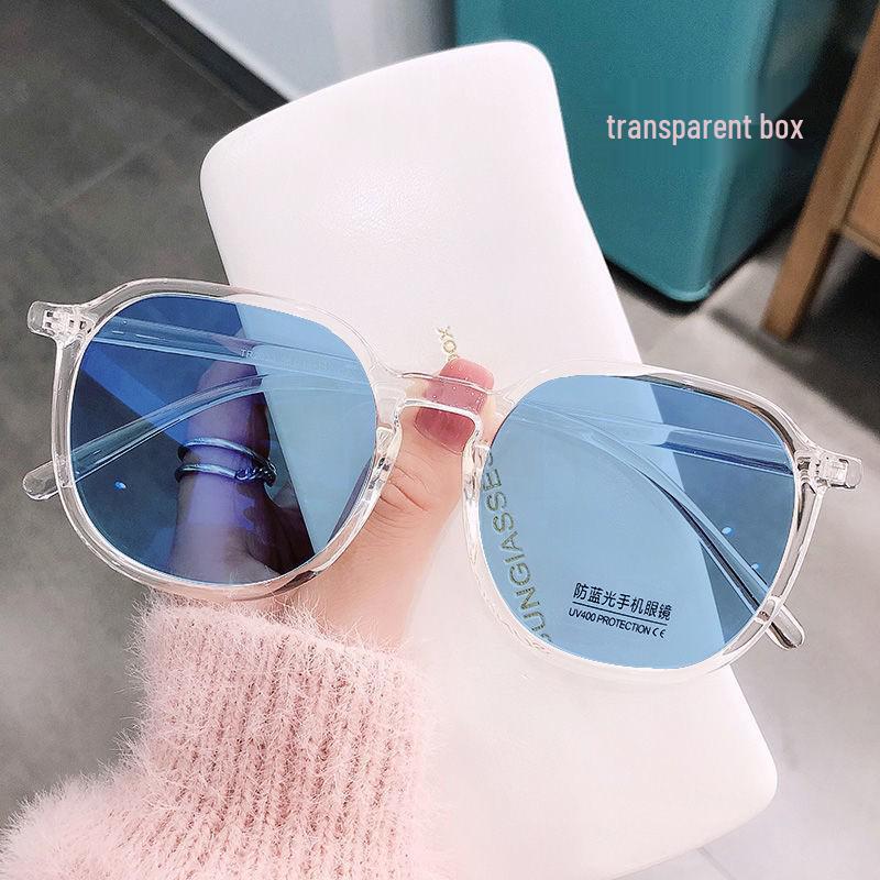 Lichtempfindliche, farbwechselnde Anti-Blaulicht-Brille mit großem Rahmen für Damen mit Sehstärke