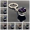 Zodiac Keychain Birthday Gift 12 Constellations Double Side Glass Ball Key Chain Ring Holder