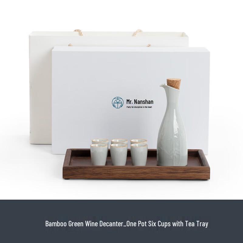 Nanshan Xiansheng Japanese Hand-Painted Ceramic Tea & Wine Gift Set