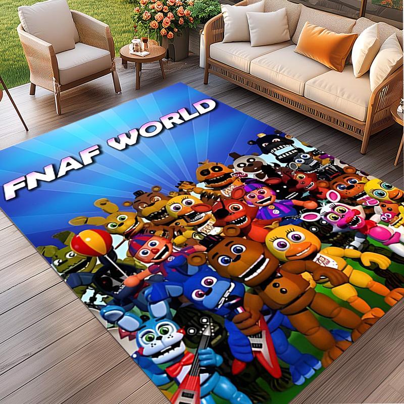 Five Nights at Freddy's Druckteppich, Waschbarer Bodenteppich, Für Eingangsbereich Schlafsaal Waschküche Büro Arbeitszimmer, Heimdekoration Geburtstag Weihnachtsgeschenk