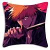 Hot Anime Bleach Ichigo Pillow Covers Cartoon Sofa Decorative Home Double-Sided Printing Short Plush Cute Cushion Cover