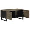  Coffee Table, Black, 80x50x40 Cm, Solid Mango Wood