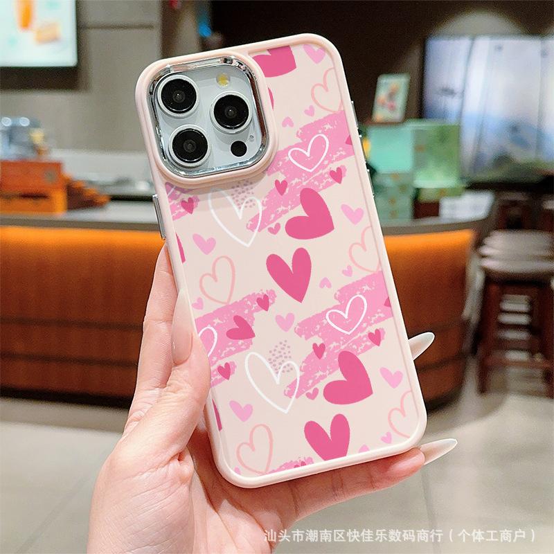 Ins Japan and Korea Love Applicable iPhone16Pro Apple 11/12/13/14/15promax Mobile Phone Case