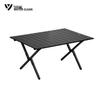 Portable Blackened Iron Outdoor Folding Roll-up Table