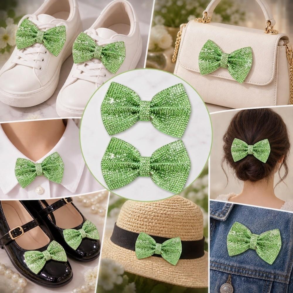 2pcs Shiny Design Glitter Hair Bows Sparkly Sequin Bow Hair Accessories Sequin Hair Clips For Women