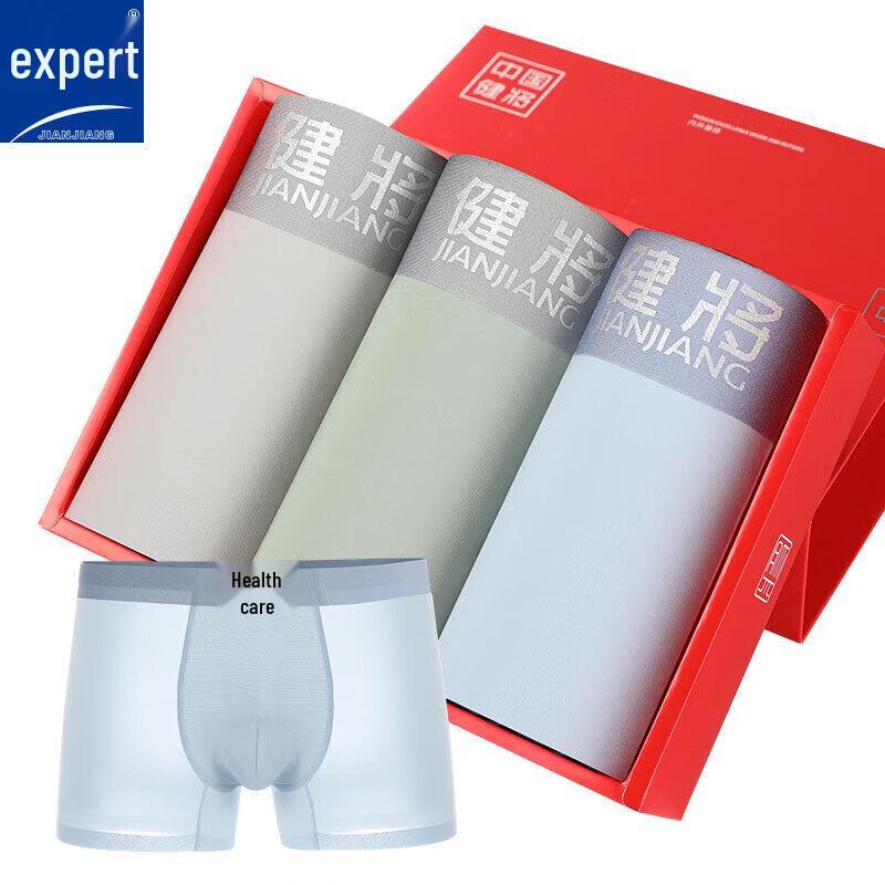 Jianjiang Men's Ice Silk Boxer Briefs 3-Pack