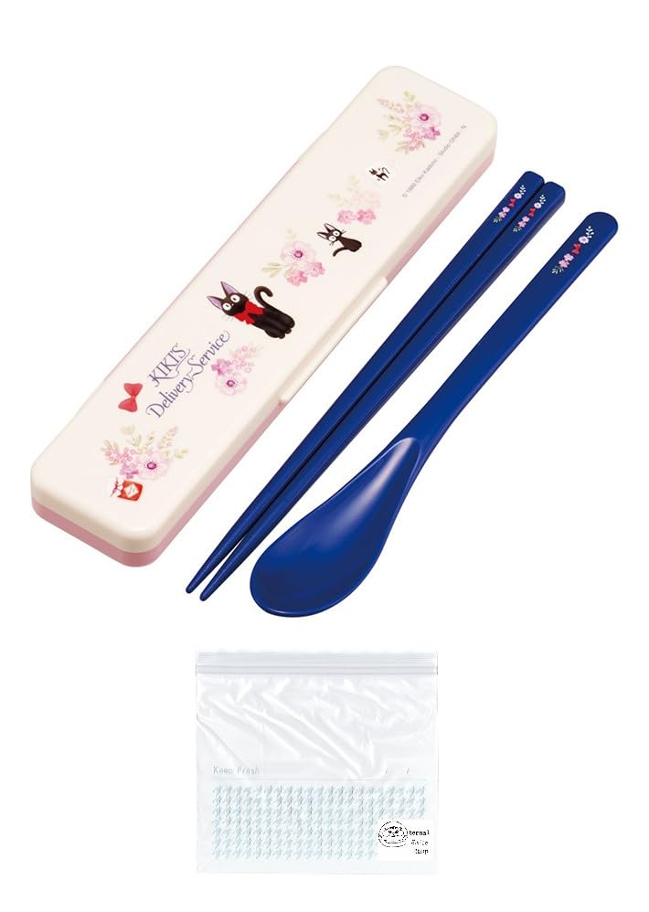 Studio Ghibli Delivery Service French Chopsticks Set Bento Chopsticks Made in Dishwasher Silent Kiki's (Chopsticks, Spoon, Box, Case, Japan, Safe,