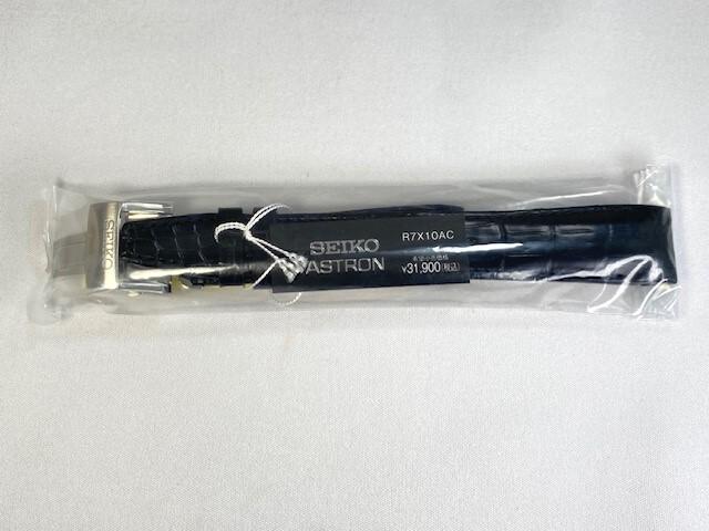 R7X10AC SEIKO Astron 21mm Leather Strap Crocodile Black 5X Series