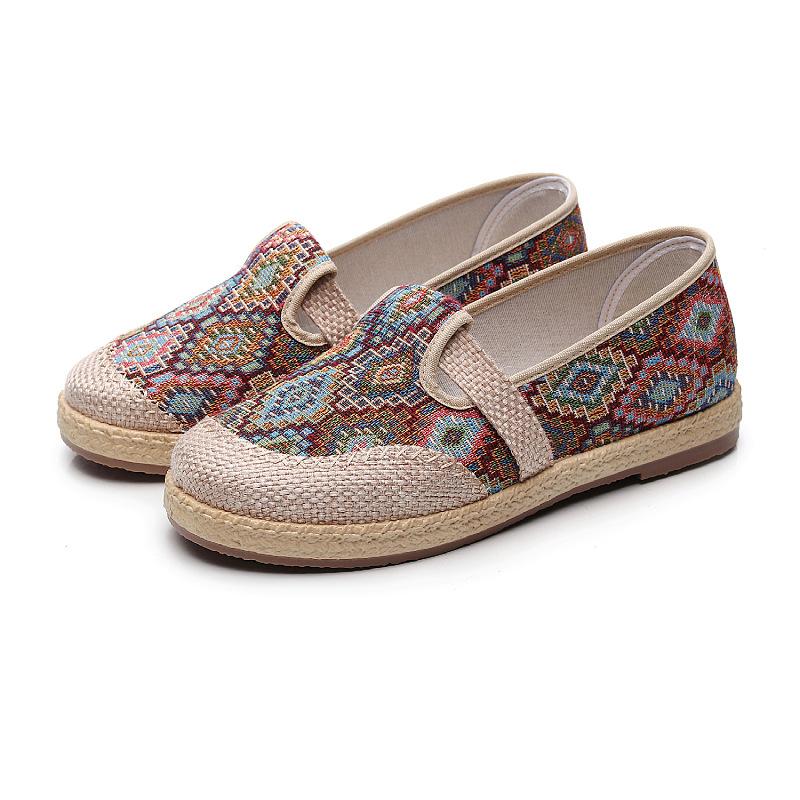 Spring and summer new cloth shoes canvas shoes women s shoes non-slip soft sole linen versatile single shoes fisherman shoes 35 1679₽