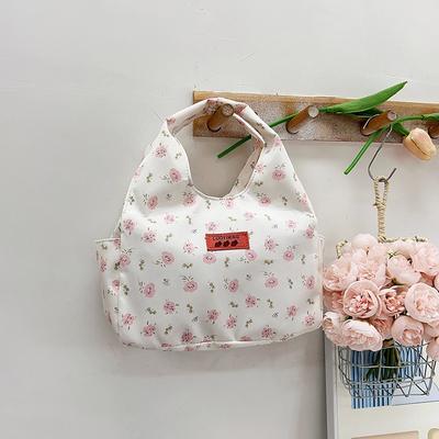 New Fashionable and Cute Canvas, Wind Large Capacity Girl Printed Handbag Casual Versatile Handbag