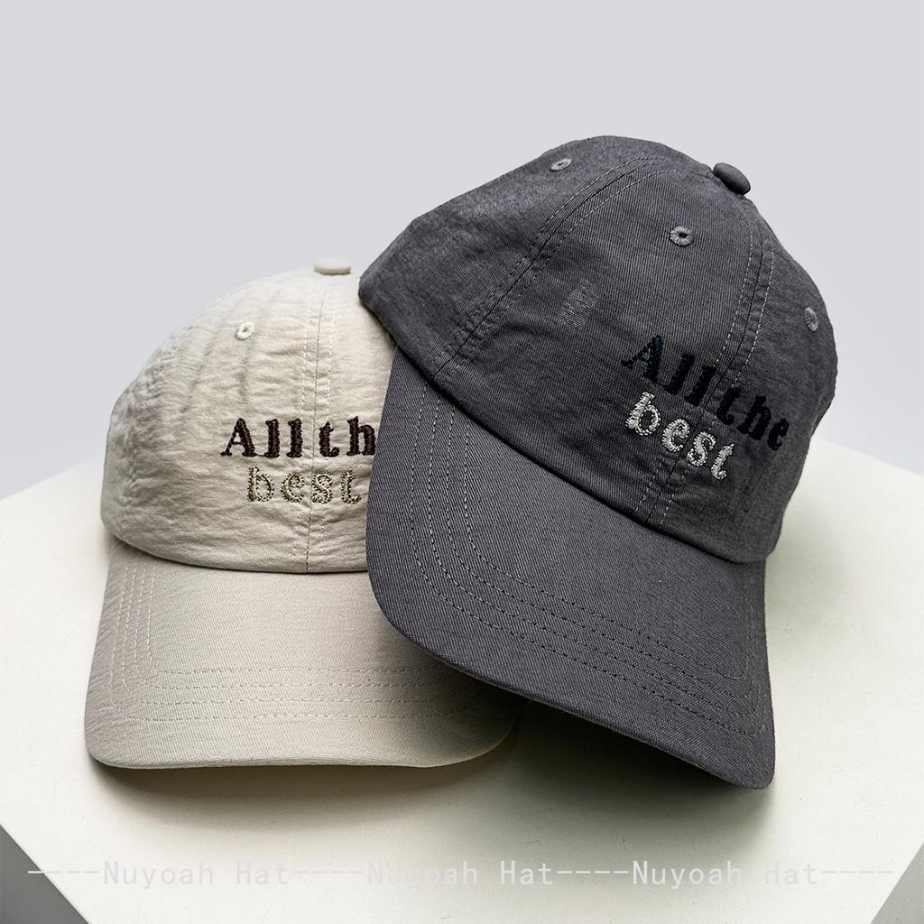 And Women Korean Style Minimalist Embroidered Letter Prints Baseball Caps Sun Protection Casual All-Match Travel Peaked Hats Ins Fashion Outdoor