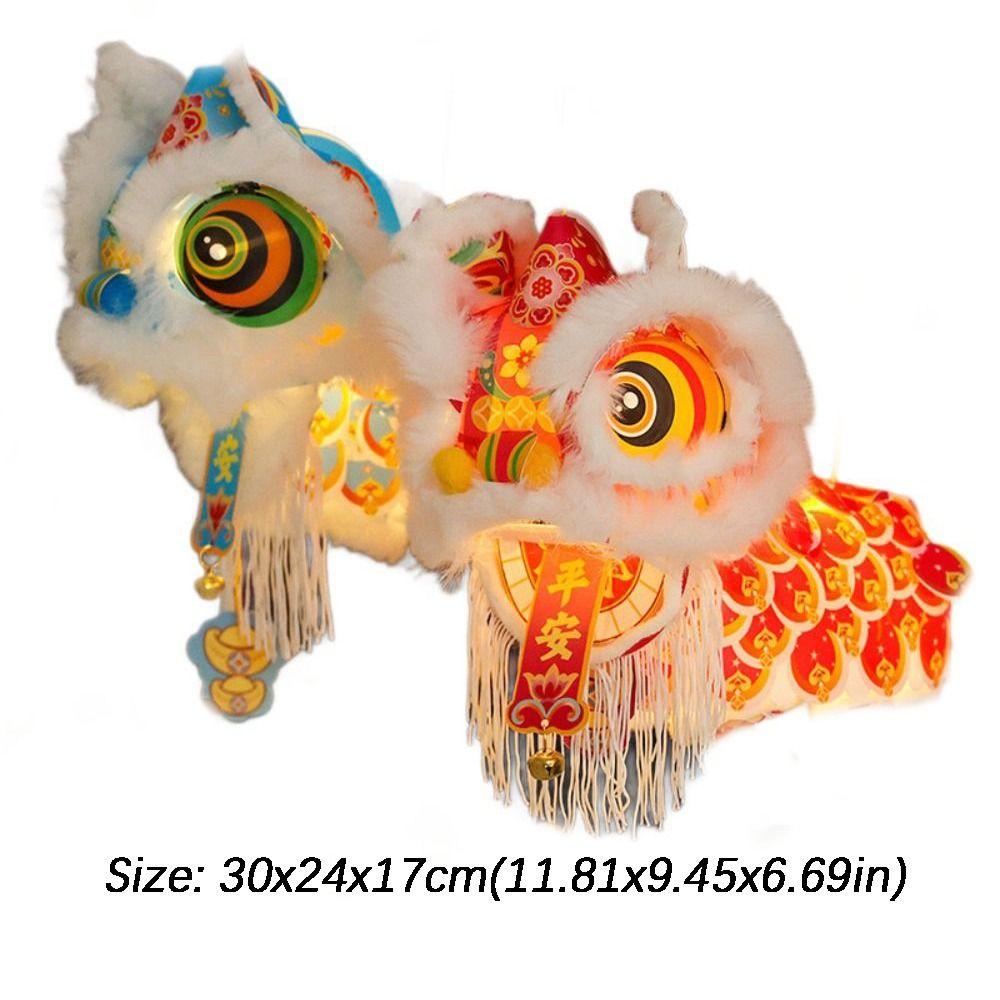 Balíček materiálu pro kutily Novoroční lucerna Lví tanec s třásní Vodotěsná Stará novoroční lucerna Závěsná ozdoba