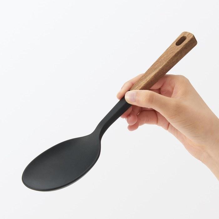 [Mujirushi Ryohin] Wooden Silicone Cooking Spoon MC107A4S Natural 26cm