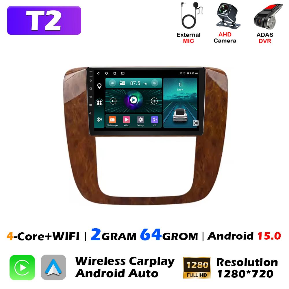 Android 15 Car Radio For GMC Yukon Sierra Chevrolet Tahoe 2007-2012 Carplay Multimedia Video Player Navigation GPS Stereo WIFI4G Anj123