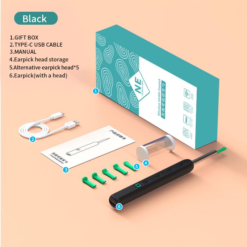 

Visual Wireless Ear Pick Camera Ear Wax Removal Tool Picker Ear Cleaner Wax Removal Earwax Cleaning Endoscope Kit Spoon Earpick