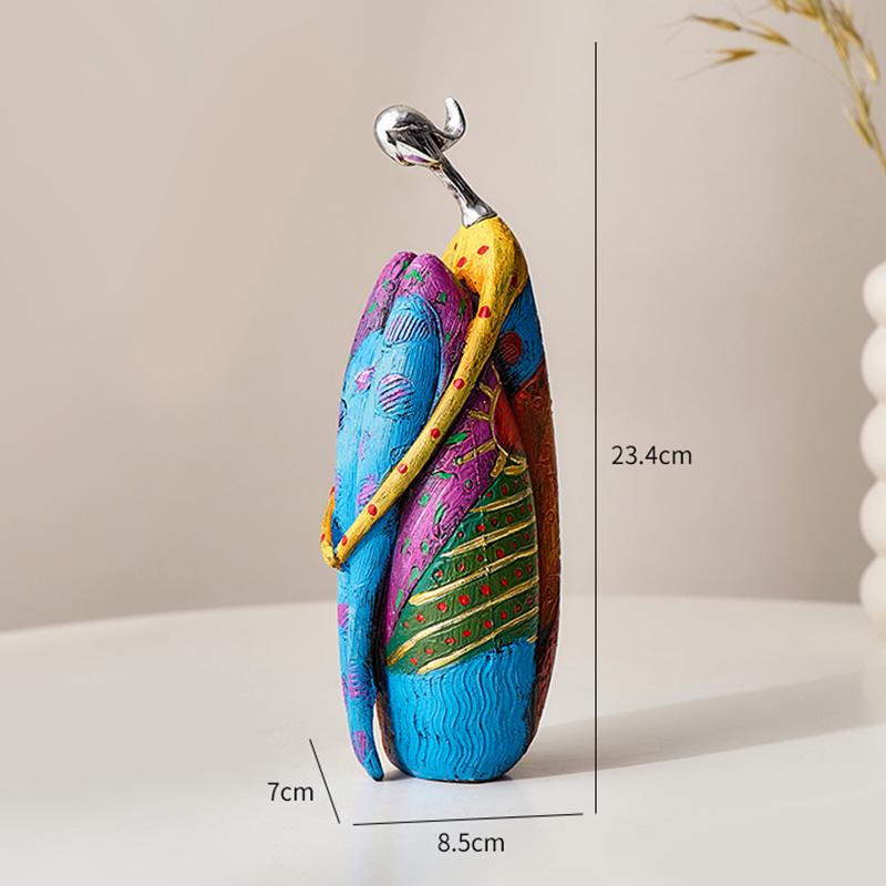 

Nordic Abstract Figurines Luxury Miniature Sculpture Creative Office Desktop Decoration Sculptures Wine Cabinet Art Ornaments