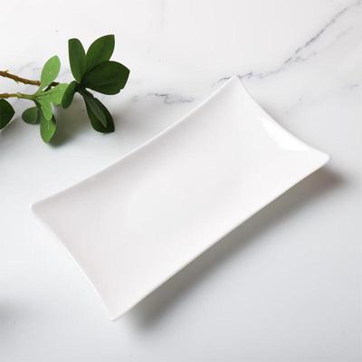 Abay Keramik Weiß Oval Quadratisch Tablett