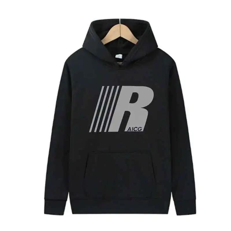 Kreativer Buchstaben-Print Frühling Herbst Unisex Lauf-Sweatshirt Lässiges Vielseitiges Kapuzenoberteil Herren Hoodie Street Fashion Y2K Kleidung