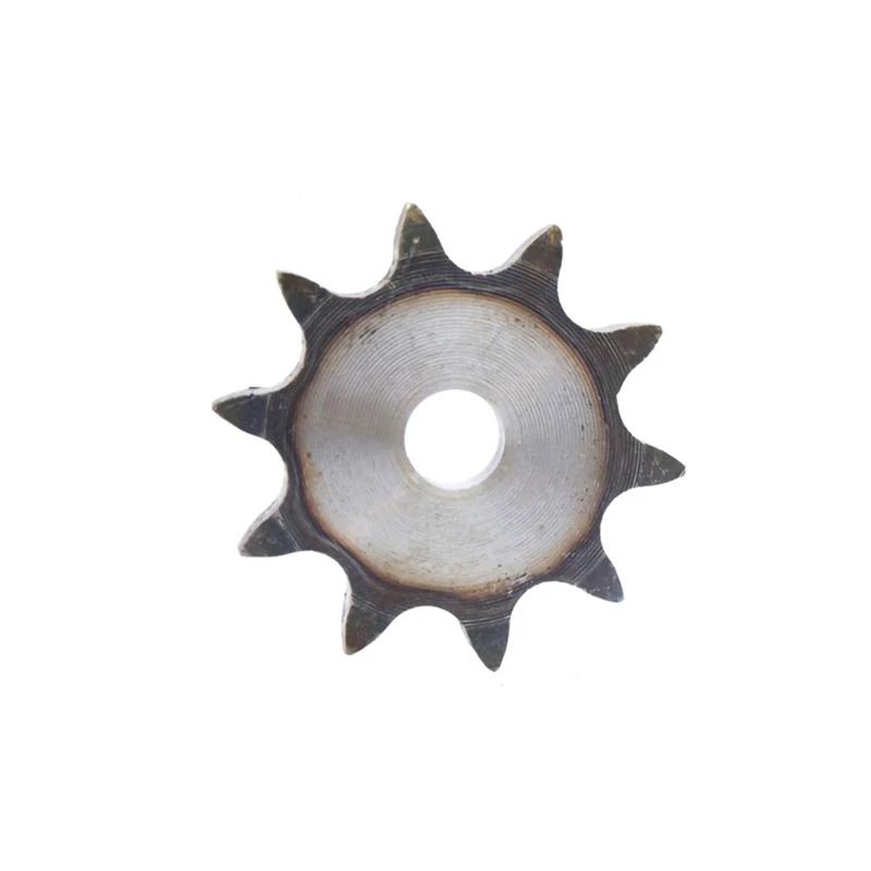 08B Flat Sprocket 10T-45T, 12.7mm Pitch, 7mm Thick A3 Steel Surface Hardened Chainwheel for Industrial Drive & Conveyor Systems