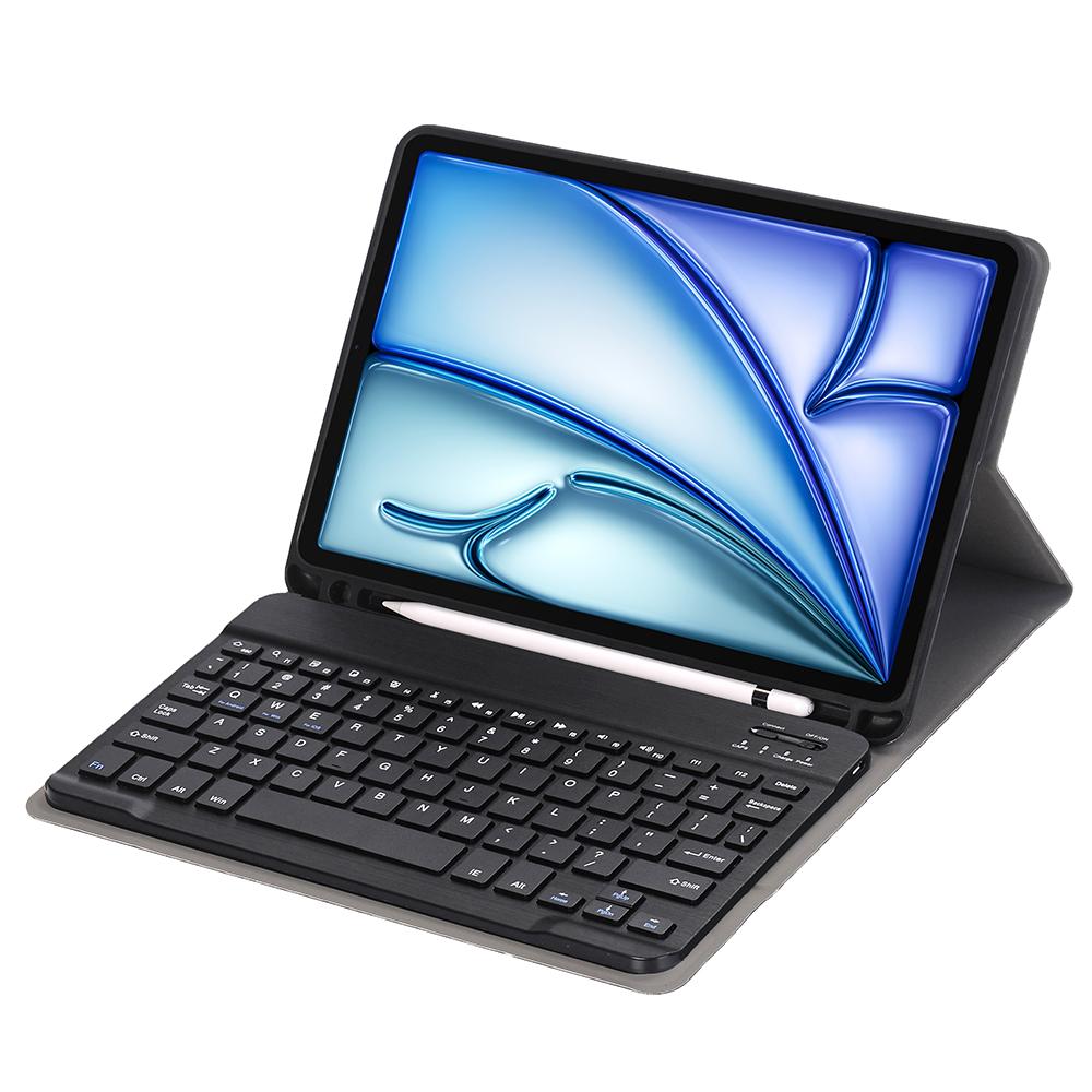 

A098B For iPad Air 11 (2025)/(2024)/iPad Air (2020) (2022) Case Bluetooth-compatible Keyboard Cover with Pen Slot Black