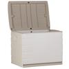 Padlockable Trunk with Wheels - 190 L - Functional and Aesthetic - Beige
