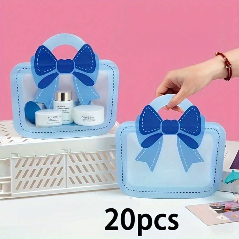 20Pcs Bowknot Tote Gift Bags, Candy & Cookie Storage Bags, Birthday Party Favors & Jewelry Packaging
