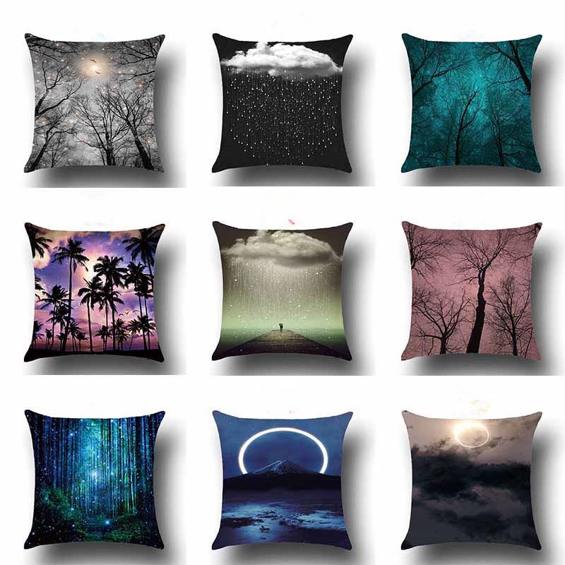 Hot Products, Tree, Night Sky, Pillowcase, Cushion Cover
